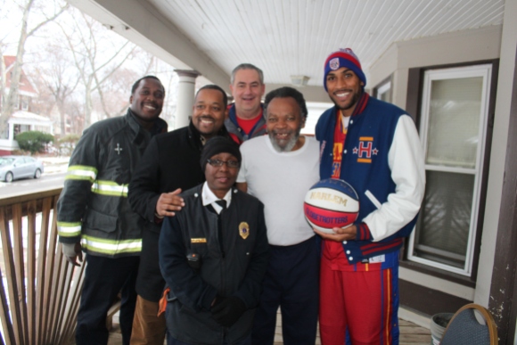 Cleveland firefighter Marco Lavender, Cleveland City Councilman T. J. Dow, Cleveland Fire Lt. Daphne Tyus, Regional Red Cross CEO Mike Parks, Cleveland resident Mikael Raheem, and Zeus McClurkin